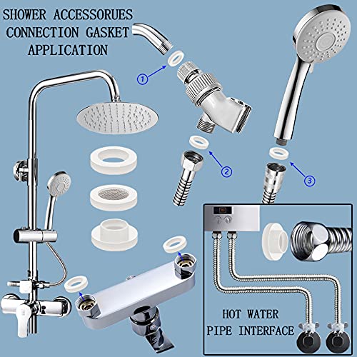 ZDBB 135 Pcs Flat Washer,Silicone and Nitrile Rubber Assortment Kit, Used for Faucet,Shower Head, Garden Hoses, Reusable Flat Washer O Rings - size: OD: 31, 25, 24, 19, 15, 14.5, 11, 9mm