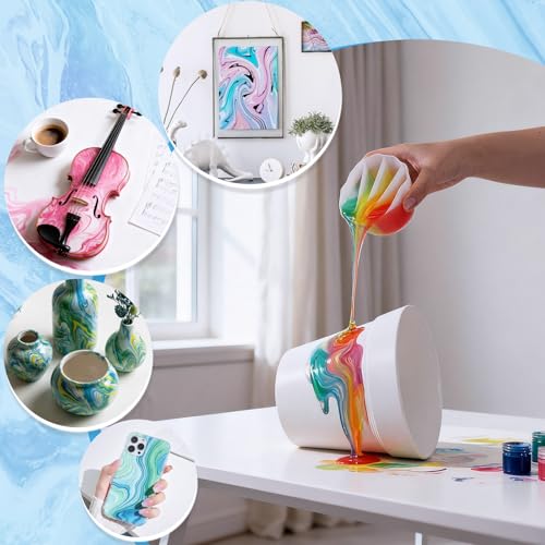 Gartful 4PCS Silicone Split Cups for Paint Pouring, 7oz/200ml Multi-Channel Resin Mixing Cups for Epoxy Resin, Acrylic Pouring, Fluid Art Crafts - size: 2/3/4/5 Channels