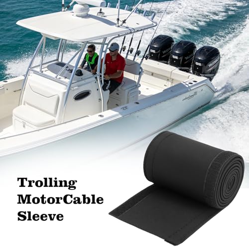 60 Inch Neoprene Trolling Motor Cable Sleeve, Black