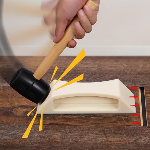 Floor Gap Fixer Tool Kit – Heavy-Duty Plank Grabber with Rubber Mallet & Washable Adhesive Pad for Laminate, Vinyl, and Hardwood Flooring Repair