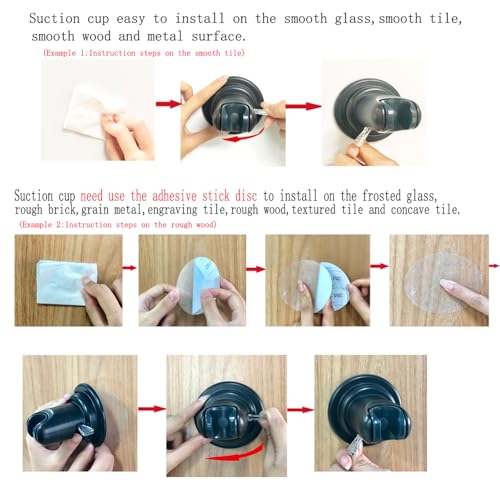 JiePai Suction Cup Shower Head Holder for Handheld Shower,Brushed Nickel | Suction cup holder,No-drill wall mount,fits 3/4 handheld,Works on tile glass metal,Removable,For bathroom/RV - color: Holder-Brushed Nickel