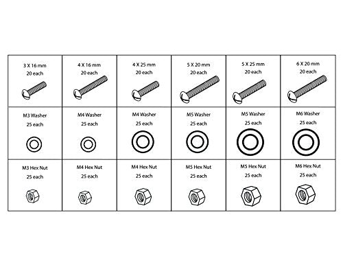 Performance Tool W5226 1200-Piece SAE/Metric Nut and Bolt Assortment Kit