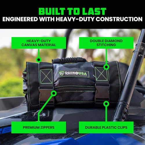 Rhino USA Tool Bag Roll - Heavy Duty Canvas Organizer for Tools - color: Camo