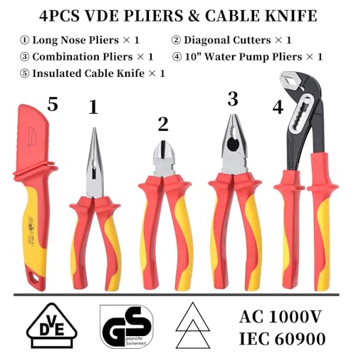 13Pcs VDE Insulated Screwdriver & Pliers Set
