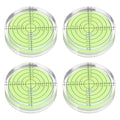 PATIKIL 4pcs Round Bubble Level 40x10mm Mini Circular Bullseye Spirit Levels Measuring Layout Tools for Leveling Camera Tripod Telescope Workshop Turntable Pictures Frame, Green