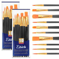 ESRICH 20PCS Paint Brushes, Paint Brush for Acrylic Painting - color: Black, size: 20
