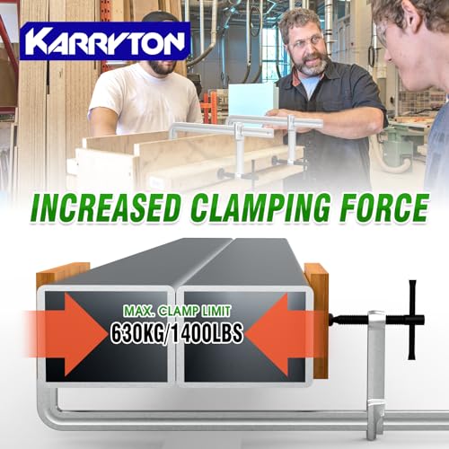4-Pack Heavy Duty 12"(300x120mm) F-Clamp w/ 4-3/4" Throat Depth, Bar Size 1"x15/32", 1400LB Clamping Force, Drop Forged Steel Bar Clamps for Wood, Metal, Pipe, Welding and DIY Projects - size: 12" x 4-3/4"D - 4PC, style: 1400LB