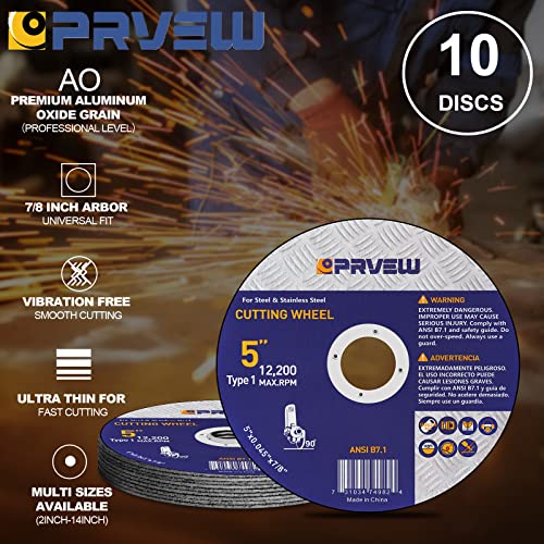 5 Inch Cut Off Wheels,10-Pack 5"x0.045"x7/8" Quality Cutting Disc - style: 5"x0.045"x7/8"(10-PK)