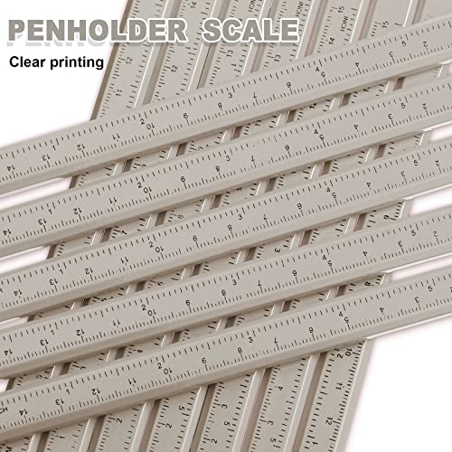 Honoson 200 Pcs Flat Construction Pencils with Printed Ruler Wood Graphite 2 Pcs Carpenter Pencil Sharpener for Woodworking Marking Tool(White) - color: White