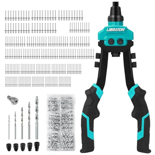 LIBRATON Pop Rivet Gun Kit, Two-Handed Rivet Gun, Heavy Duty Rivet Gun Kit - size: 5 Sizes