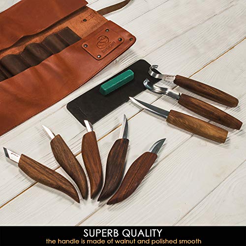 BeaverCraft Deluxe Wood Carving Kit S18X - Chisels Set, Wood Carving Tools SC05