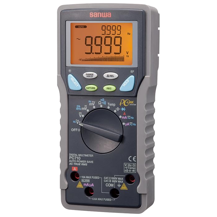 Japan Sanwa Digital Multimeters PC710 Peak Hold Function, Temperature Probe Included(PC710) - size: PC710