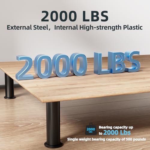 Adjustable 8-12 inch Bed Legs Metal Replacement Heavy Duty Leg M8 M10 Thread 4Pcs Support Leg for Adjustable Bed Frame, Sofa, Cupboard, Desk - size: 4Pcs