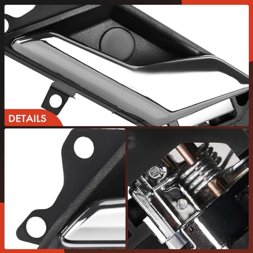 A-Premium Front or Rear Passenger Side Interior Door Handle | Compatible with Chevrolet Captiva Sport 2012-2015 & Saturn Vue 2008-2010, Chrome, Replace# 96861999, 96660864, 20983661 - style: Front or Rear Right