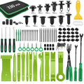 GOOACC 330Pcs Trim Removal Tool, Auto Push Pin Bumper Retainer Clip Set Fastener Terminal Remover Tool Adhesive Cable Clips Kit Car Panel Radio Removal Auto Clip Pliers, Green - color: 330Pcs Clips Removal Kit Green