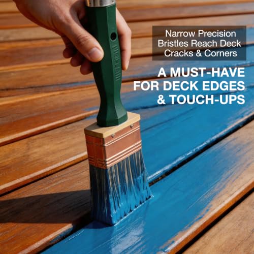 King Origin 2 PCS 2 Inch Paint Brushes with Pole, Quick Deck Brush - size: 2-Inch