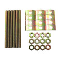 6PCS Solid Half Moon Three in One Connector Large Countertop Combination Furniture Bolt Nut Hardware Table Bed Frame Stair Linkage (8x80mm Bolt, 26x14 Washer, M8 nut, Thread Pitch 1.25) - size: 8X80mm