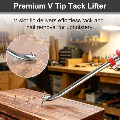 5-Piece Heavy Duty Upholstery Staple Remover Tool Set with Nail Puller Plier, Tack Lifter, Fastener Remover for Carpet,Furniture,Floor,Photo Frame,Wooden - color: 5 Pcs