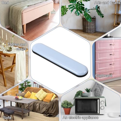 8pcs Furniture Slider Gliders Self-Stick Furniture Movers Sliders Strip for Carpet Rectangle Floor Protector Pads Furnitures Moving Pads for Chair Table Desk Sofa Couch(75x15mm)