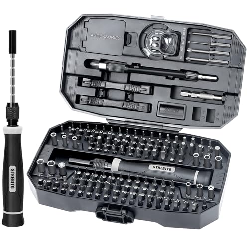 STREBITO 153 in 1 Precision Screwdriver Set, Mini Screwdriver Set with Case - color: Black
