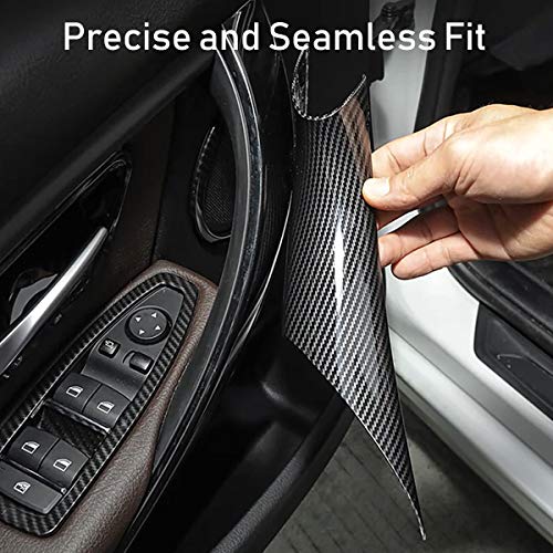 Jaronx 2PCS Door Handle Covers Compatible with BMW 3/4 Series Driver Side & Passenger Side Door Pull Handle Covers (Compatible with BMW 320i,328i,330i,335i F30/F31 and 428i,435i F32/F36)(Carbon Fiber) | Driver Side & Passenger Side Door Pull Handle Covers