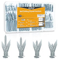 KURUI 110Pcs Heavy Duty Metal Drywall Anchors and Screws Kit, Easy Self Drilling, Durable & Renter Friendly, Silver Anchors for Sheetrock,Hollow Wall, Hanging Shelves,Mirrors,Wall Decor,Pictures