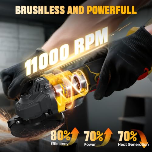 Cordless Angle Grinder 4-1/2 Inch for Dewalt 20V MAX Battery (No Battery)