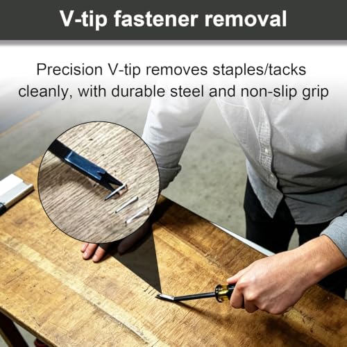 Heavy Duty Upholstery Staple Remover for Removing Nails,Staples,and Tacks, Construction Staple Puller Tack Lifter Tool for Carpet, Furniture, Floor, Photo Frame, Wooden Surfaces (1 PCS) - color: 1 Pcs