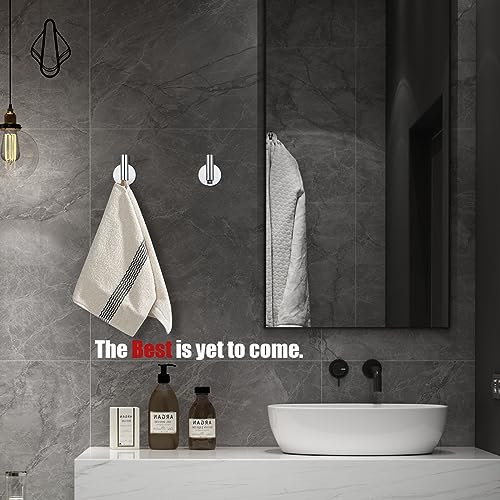 JQK Self Adhesive Towel Hook Chrome, No Drill Stick on Coat Robe Clothes Wall Hook for Bathroom Kitchen Garage 2 Pack, 304 Stainless Steel Polished Steel, ATH110-CH-P2 - color: Polished Steel, size: 2 Pack
