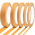 5 Rolls Pinstripe Tape - Masking Tape 1/16", 1/8", 1/4", 1/2", 3/4" - Thin Painters Masking Automotive Tape for DIY, Car, Auto, Paint, Art, Tumblers (Brown) - color: Brown