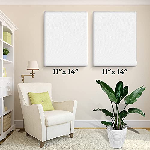 12 Pack Canvases for Painting with 11x14, Painting Canvas for Oil & Acrylic Paint. - size: 11x14in-12Pack