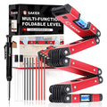 Saker Multi-Function Foldable Level and Deep Hole Pencil Set,Gifts for Men,Perfect Set of Multi-Angle Measurement Woodworking Tools and DIY Woodworking Scribe Gauge Scriber Line Maker Measuring Tool - style: Set of 28 Inch Foldable Level and Deep Pencil