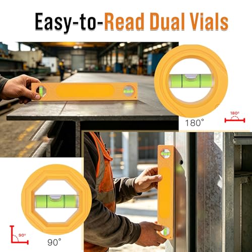 Magnetic Torpedo Level - 12 Inch Small Leveler Tool for Home Renovations