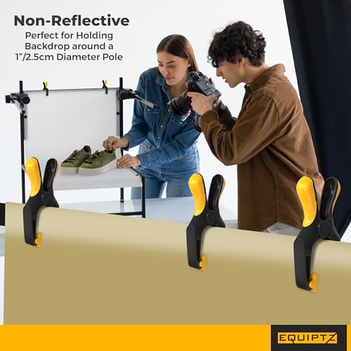 EQUIPTZ Spring Clamps 3 inch - 20 Pack Clamps for Backdrop Stand, Tarps, Crafts & Pool Cover with 1.5 Inch Mouth Opening - Small Clamps for Photography Studio with Non-Detachable Jaw Pads - size: 3" Pack of 20