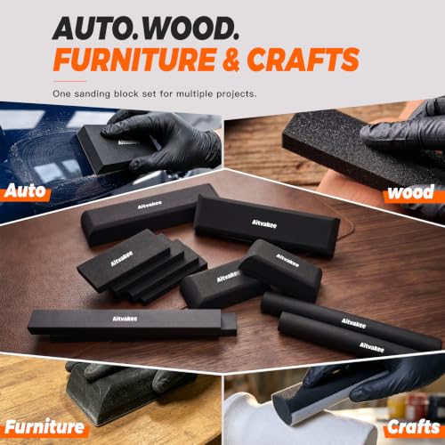 Sanding Blocks 12Pcs EVA Foam Wet Dry Sponge for Auto Wood