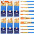 ESRICH 60PCS Paint Brushes, Paint Brush for Acrylic Painting - color: Blue, size: 60