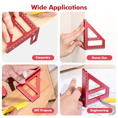 Mini 3D Multi Angle Measuring Ruler, Precision Carpenter Square