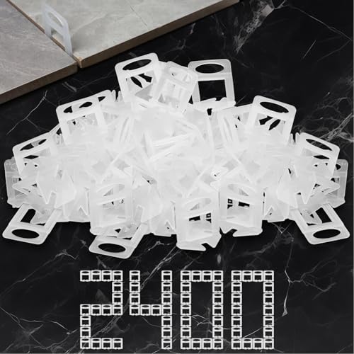 Storystore 2400pcs Tile Leveling System Clips 1/16" Tile Spacers - size: 1/16 Inch 2400 Spacers