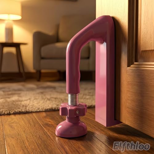 Portable Door Lock Travel Security, Pink Anti-Theft Stopper