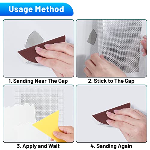 Mckanti 8 Pack 4 Inch Drywall Repair Kit, Aluminum Drywall Patch Wall Repair Patch Kit, Large Hole Patch Repair for Drywall,Heavy Duty Dry Wall Hole Repair Patch - color: 8 Pack 4 Inch Drywall Repair Kit