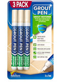 Grout Pen Cream Tile Grout Paint Marker - Narrow 5mm Tip (7mL) - 3 Pack - style: Cream