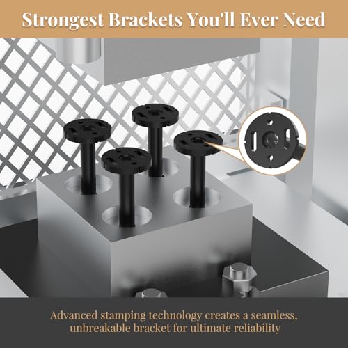 4pcs Wall Shelf Brackets Heavy Duty Floating Shelf Bracket Hidden,Invisible Black Shelving Brackets Decorative Floating Shelf Hardware Heavy Duty,Metal Shelf Support Bracket (10 inch-4pcs) - size: 10 inch--4pcs