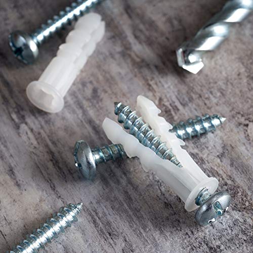 Premium Quality Ribbed Plastic Drywall Wall Anchors (#14-16 x 1-1/4") - size: #14-16 x 1-1/4”, style: Standard Pack