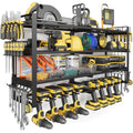4-Tier Power Tool Organizer Wall Mount, 450LBS Capacity, 8 Drill Holders - size: 32.8" Width 4-Tier