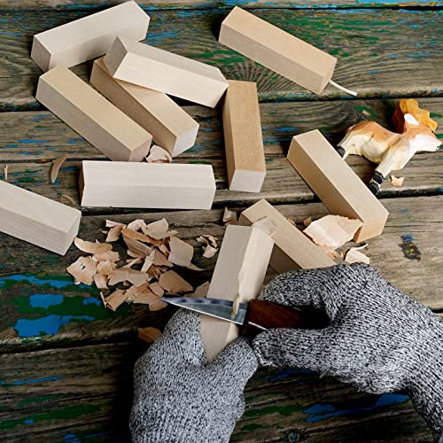 Basswood Carving Blocks, 24PCS Whittling Wood Blocks Wood Carving Kit, Bass Wood for Wood Carving Easy to Use, for Kids and Adults - color: 24 PCS