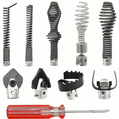 10 - Piece Drain Snake Cutter and Auger Set, High - quality, Fits for RIDGID C8 5/8" Drain Snake Cable 62270