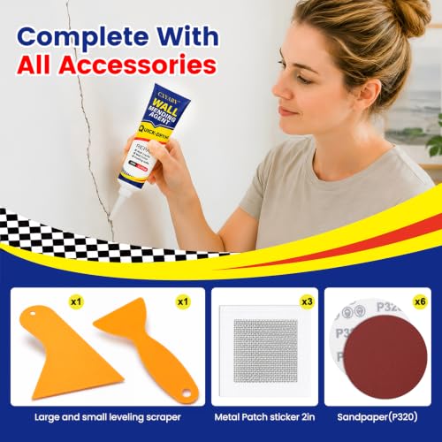 Drywall Repair Kit 3 Tubes,Spackle Wall Repair Paste Kit