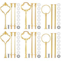 Patelai 6 Sets 3 Tier Cake Stand Hardware Tiered Tray Plate Hardware Kit Heavy Metal Cake Fruit Food Plate Stand Fitting Stacking Kit for Serving Dessert Cupcake Dish Food (Cute,Gold) - color: Gold, size: Cute
