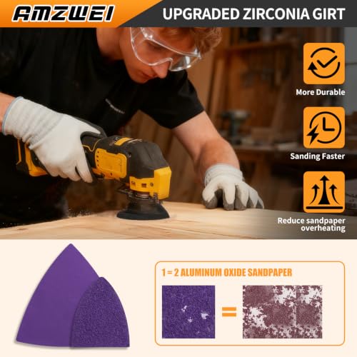 AMZWEI Upgraded 266CS Zirconia Oscillating Tool Sanding Kit - size: 266PCS