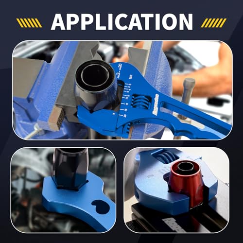 3AN-20AN AN Fitting Wrench AN Fitting Tool for AN Hose Fitting Assembly Adjustable Lightweight Aluminum Blue With Double-ended AN Wrench 6AN Socket-AN8 B-nut Blue - color: Blue, size: 3AN-20AN